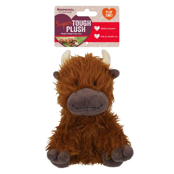 Rosewood Tough Rope Core Cow Dog Toy