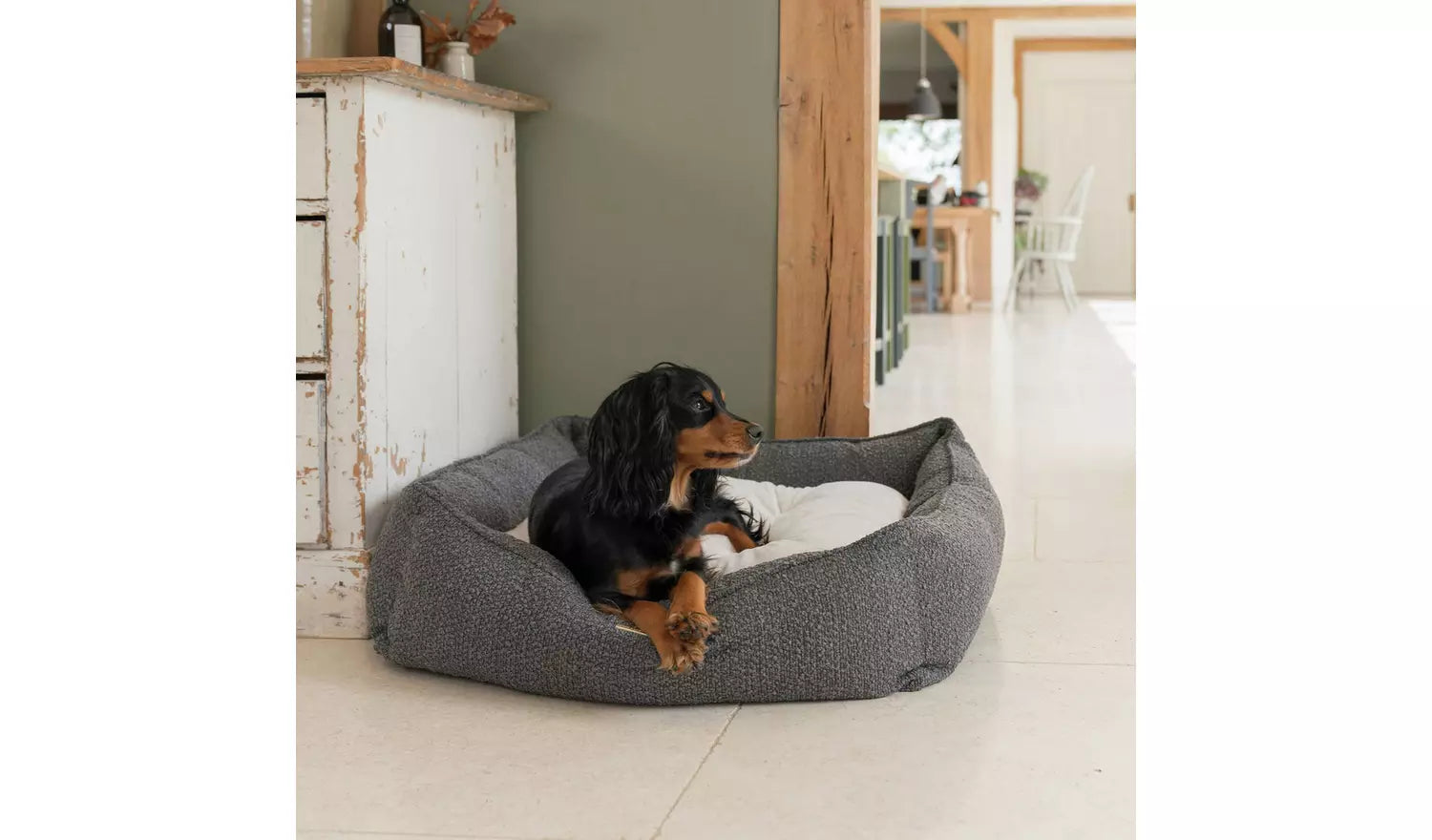 Box Bed Granite Boucle - Large