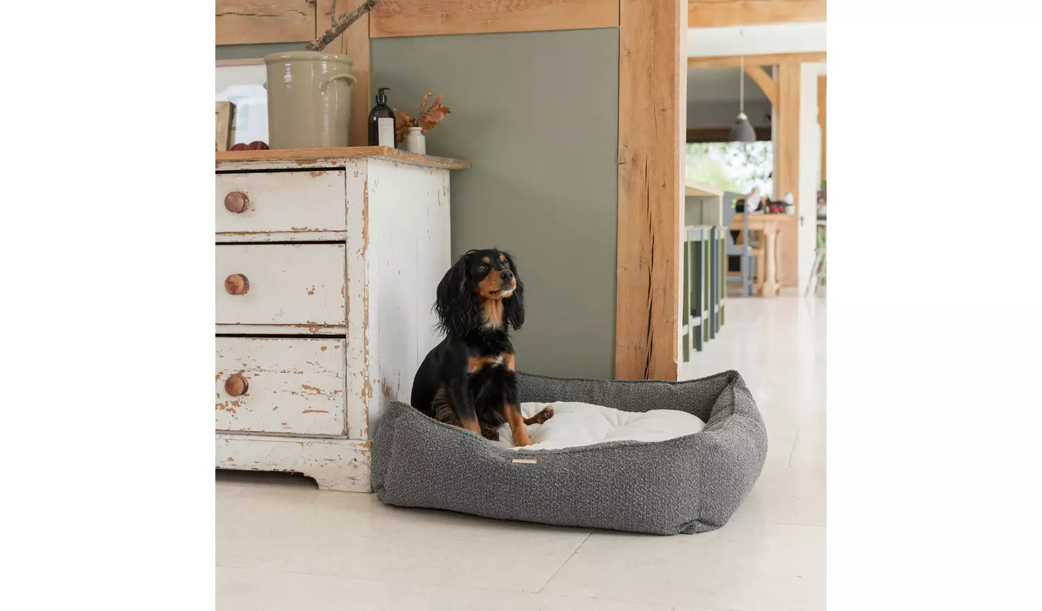 Box Bed Granite Boucle - Large