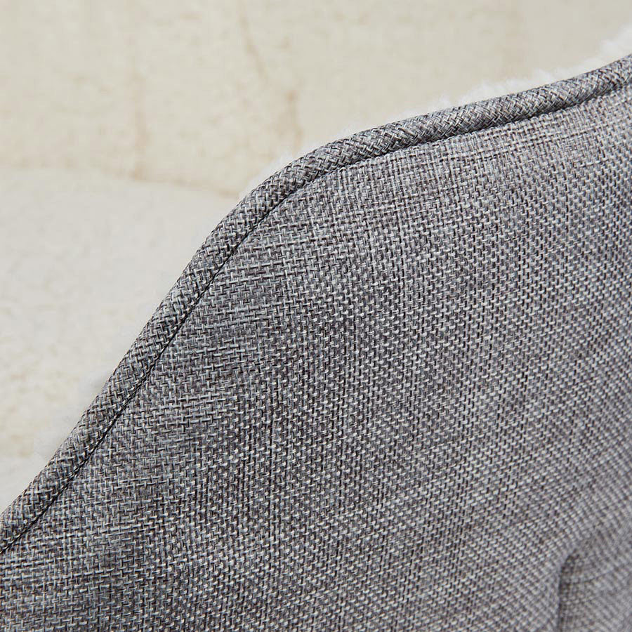 Linen Look Scallop Oval Dog Bed