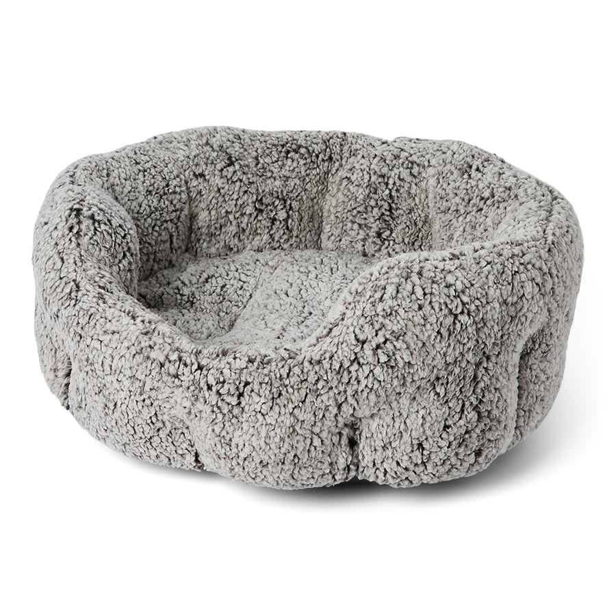 Explorer Scalloped Dog Bed Grey