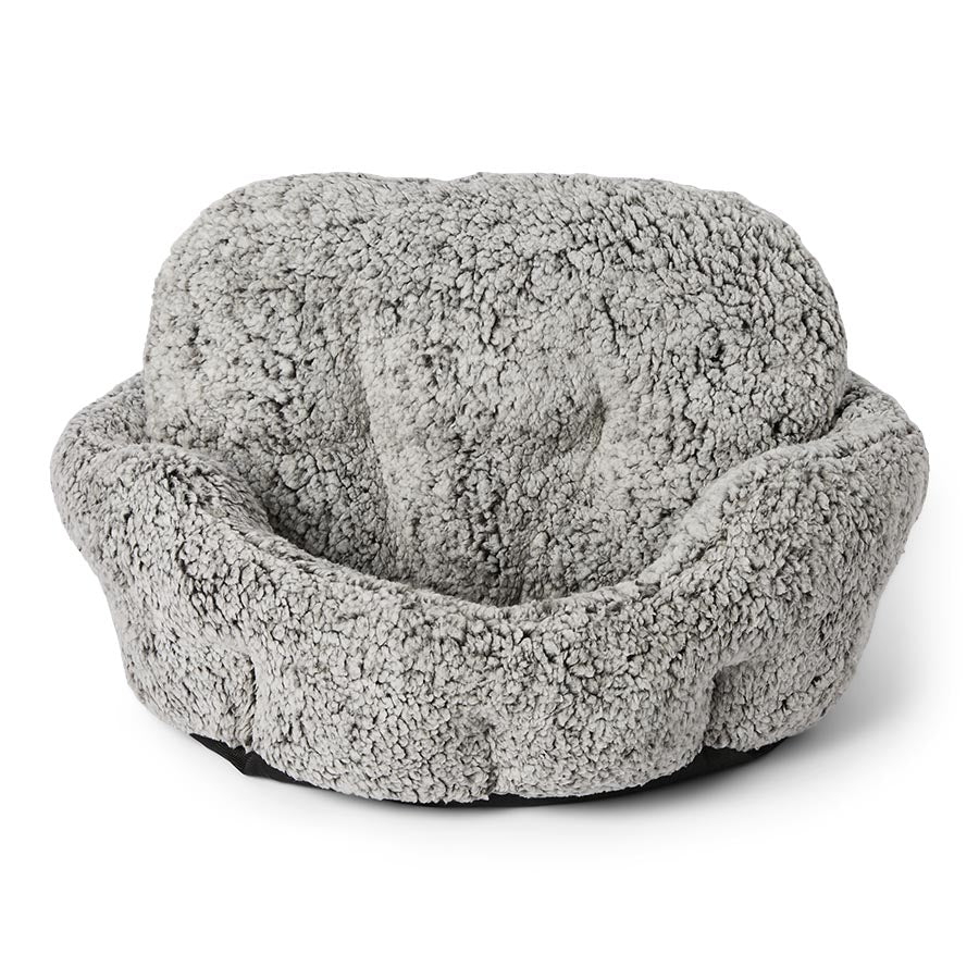 Explorer Scalloped Dog Bed Grey