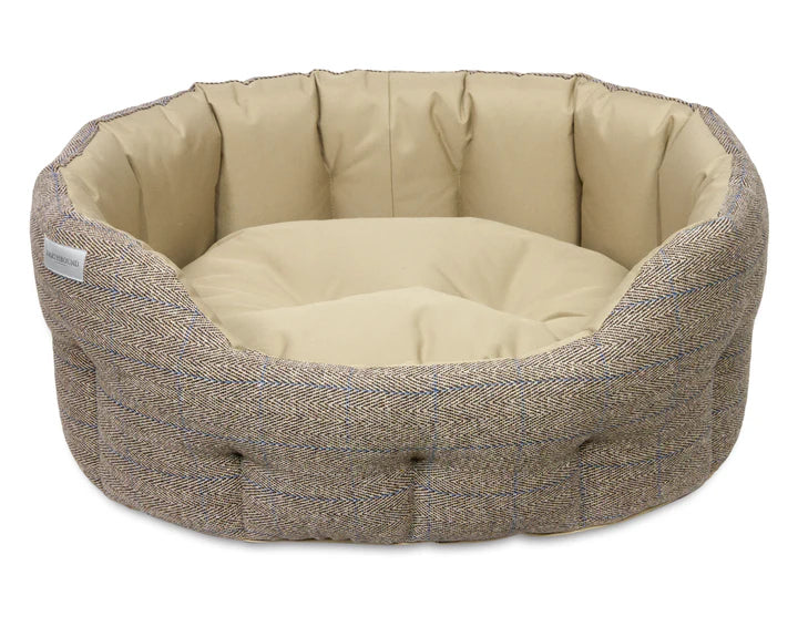 Round Traditional Tweed Bed